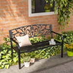 Metal Garden Bench 2 Seater Outdoor