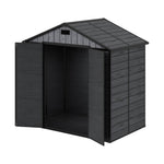 8x4ft Outdoor Apex Roof Storage Shed With Floor, Window,2 Vents & Double Lockable Doors,wood Grain Design