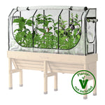 Medium Wall Hugger Greenhouse Frame & Multi-cover Set | White