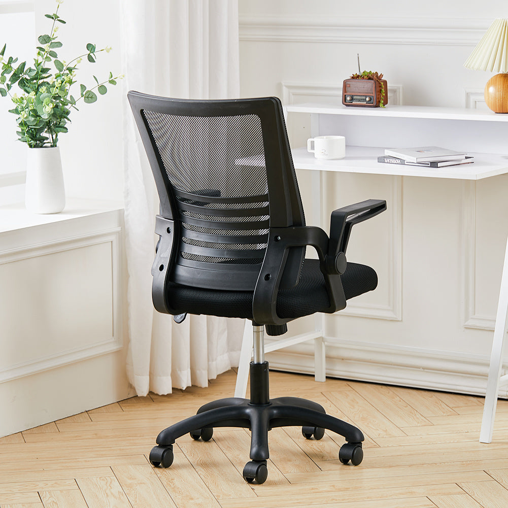 Office Desk Mesh Swivel Chair Computer Ergonomic Chair | Black