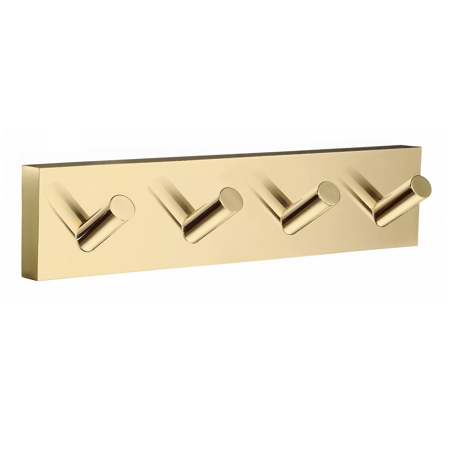 Towel Hooks Wall Mounted Storage Non-rust Brass Core | Quadruple | Polished Brass