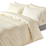 Egyptian Cotton Duvet Cover With Pillowcase, 200 Tc | King | Cream