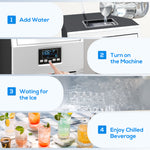 HOMCOM Commercial Ice Maker With 4kg Ice Storage For Home Restaurant