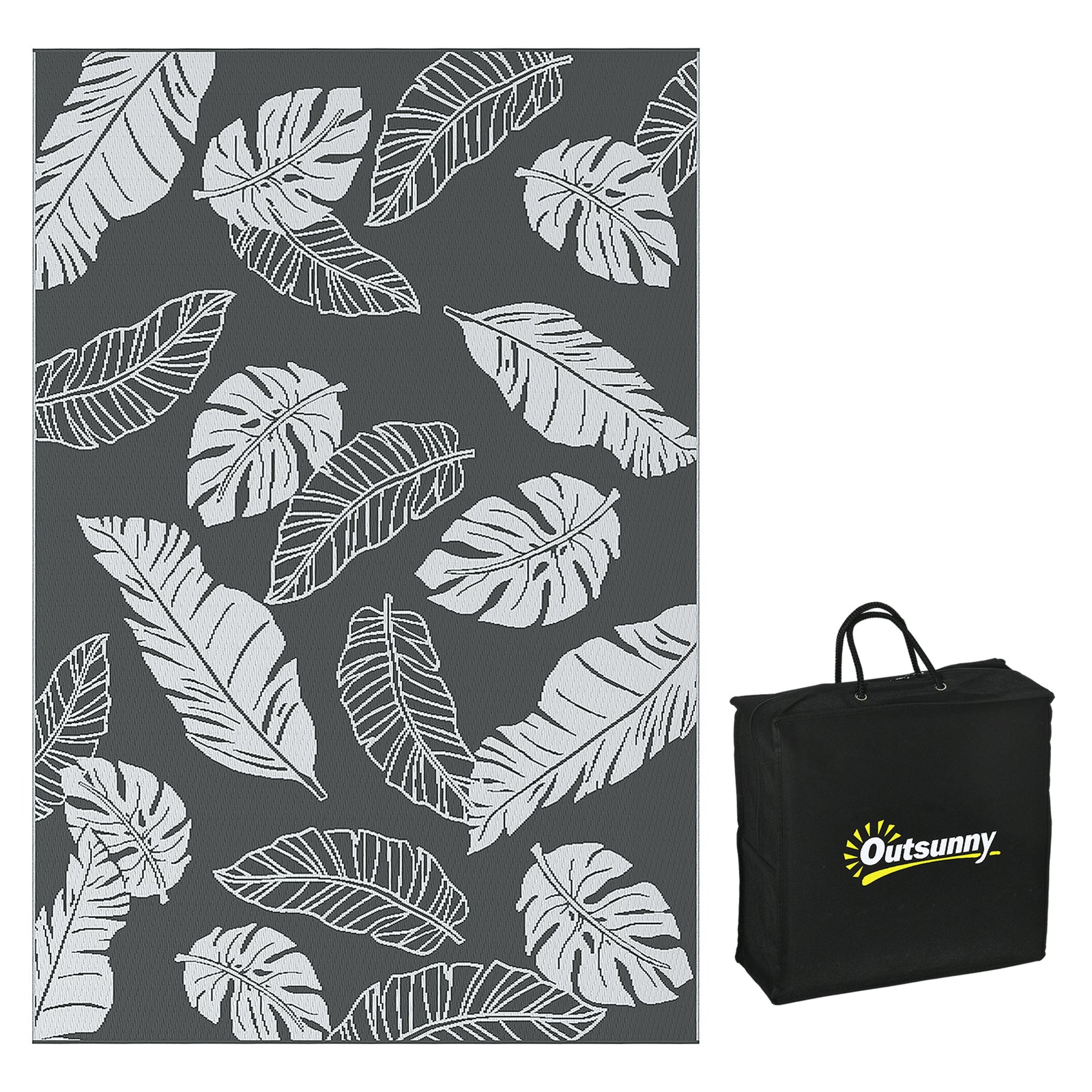 Reversible Rug W/ Carry Bag 182x274cm Grey