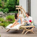 Garden Swing Lounger Floating Recliner - Creme