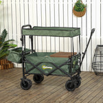 Trolley Cart Storage Wagon With Handle, Canopy Black | Green