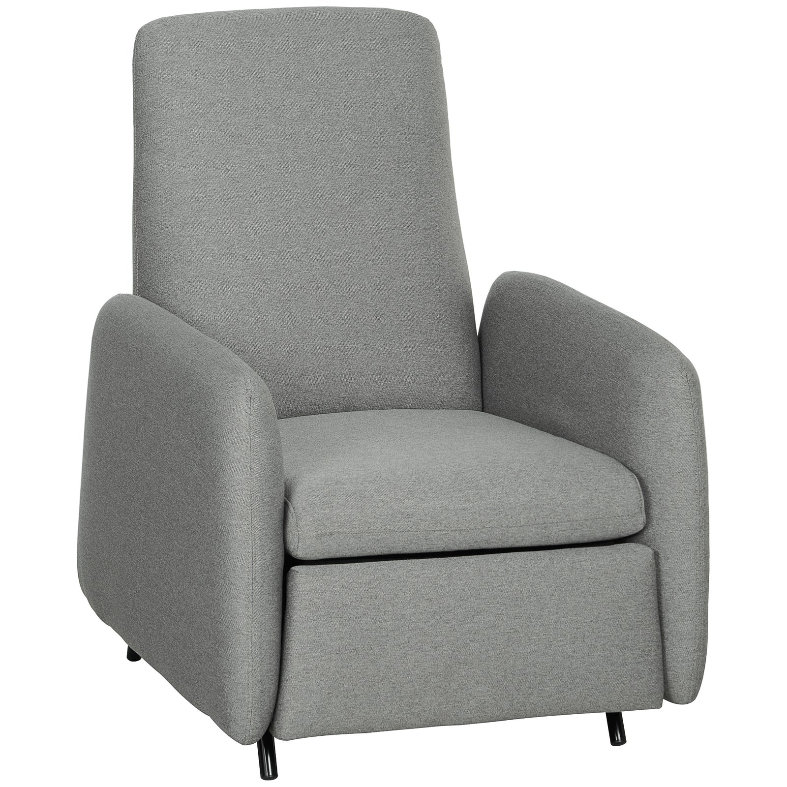 Push Back Recliner Chair Fabric Reclining Armchair Bedroom
