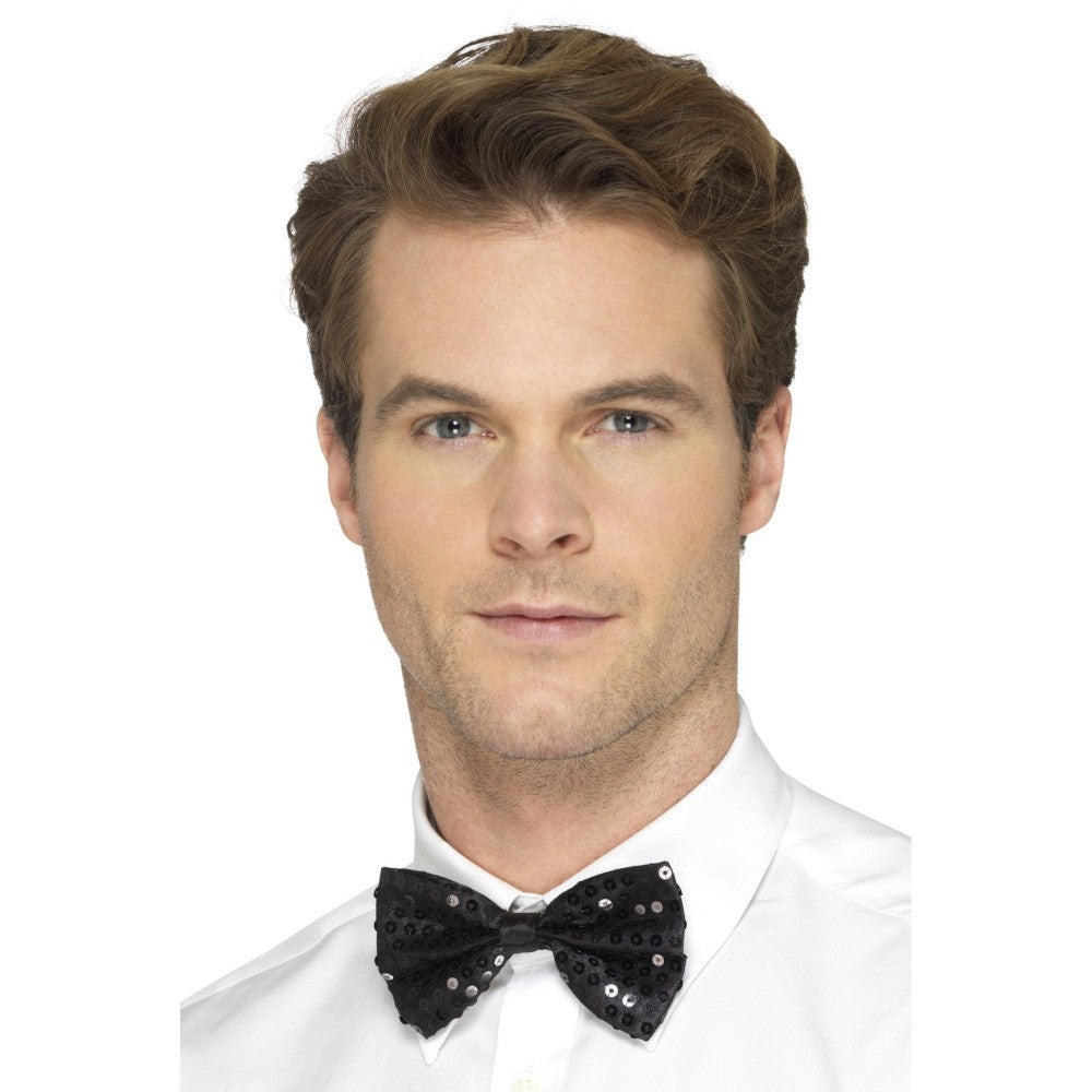 Sequin Bow Tie | Black