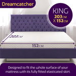 Electric Blanket Heated Fully Fitted Underblanket 3 Heat Settings, Machine Washable | King | White