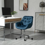 Velvet Home Office Chair Adjustable | Blue