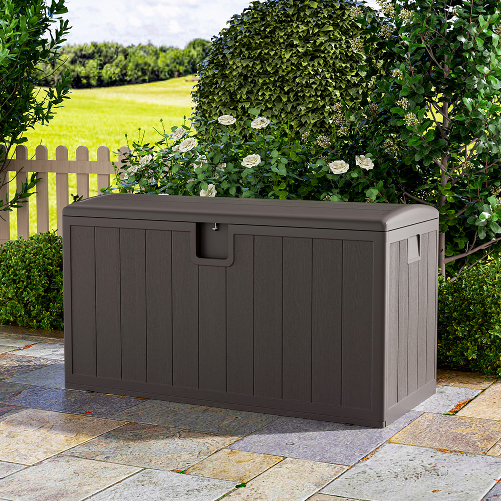 Large 105-gallon Outdoor Storage Box For Deck Or Patio | Brown