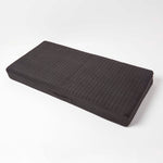 Quilted Polyester 2 Seater Orthopaedic Booster Cushion Cover | 50cm x 100cm | Black