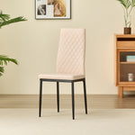 Stylish Colorado Dining Table Set With 4 Emily Faux Leather Chairs | Champagne