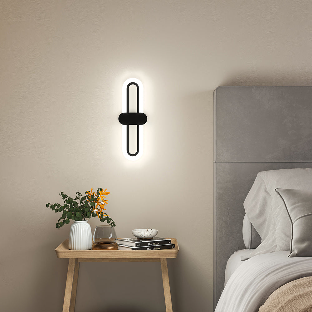 Modern Oval Led Wall Light With Acrylic Shade