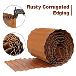 6m Corrugated Steel Garden Edging | Rust