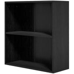 Bookshelf Display Storage Shelf With 2 Compartments Study | One Size | Black