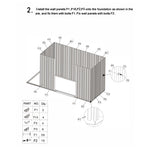 4x8ft Heavy Duty Garden Metal Shed With  Extra 66cm Outdoor Weatherproof Firewood Tool Storage Rack