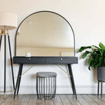 Akiko - Black Metal Arched Mirror - 95cm X 120cm