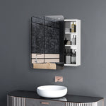 66x46cm Curved Bathroom Storage Cabinet Sliding Mirror Door