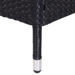 Rattan Chair Garden Furniture Patio Companion Seat Table | Black