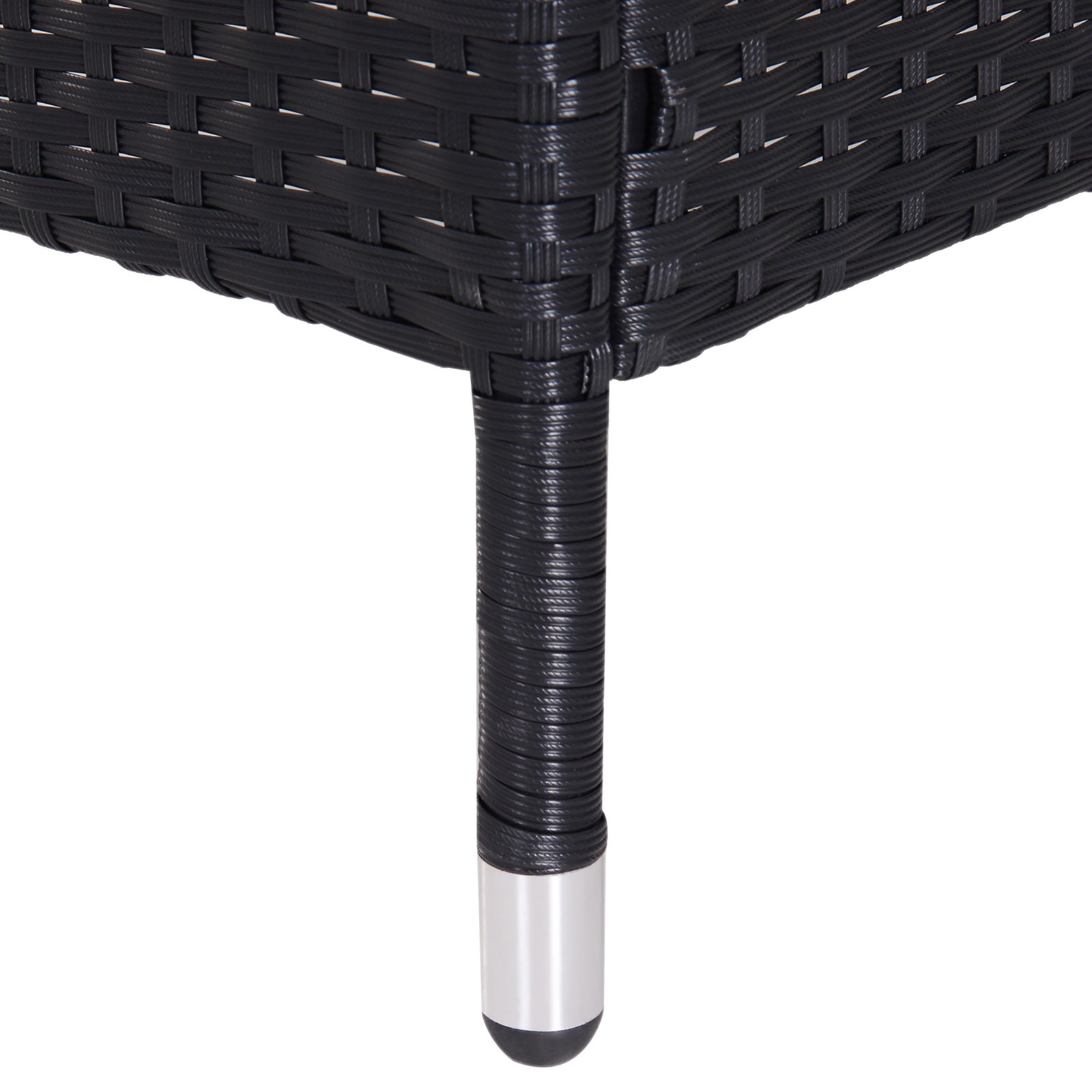 Rattan Chair Garden Furniture Patio Companion Seat Table | Black