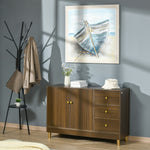 Hand-painted Wall Art, Canvas Painting Artwork Beach Boat
