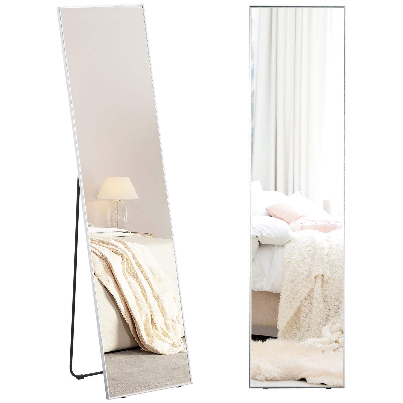 Full Length Mirror Dressing Mirror Wall-mounted Entryway | One Size | Black