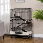 4/6-level Small Animal Cage, Indoor Pet House | Black