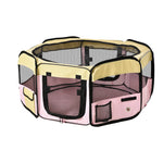 Fabric Pet Dog Cat Puppy Playpen Rabbit Guinea Pig Play Pen In Pink Small