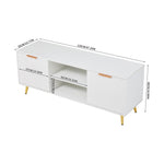 Breeins Tv Stand Entertainment Center With Open Shelves And Storage Cabinets