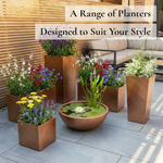 Zinc Galvanised Trough Planter | 75cm x 32cm x 32cm | Copper