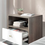Bedside Tables Set Of 2, Modern Nightstand With 2 Drawers