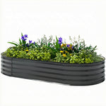 Galvanised Raised Garden Bed Planter Box | Dark Grey