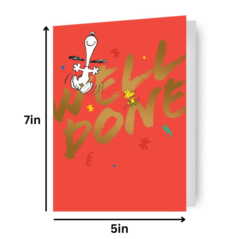 Peanuts Snoopy Well Done Card Official Product