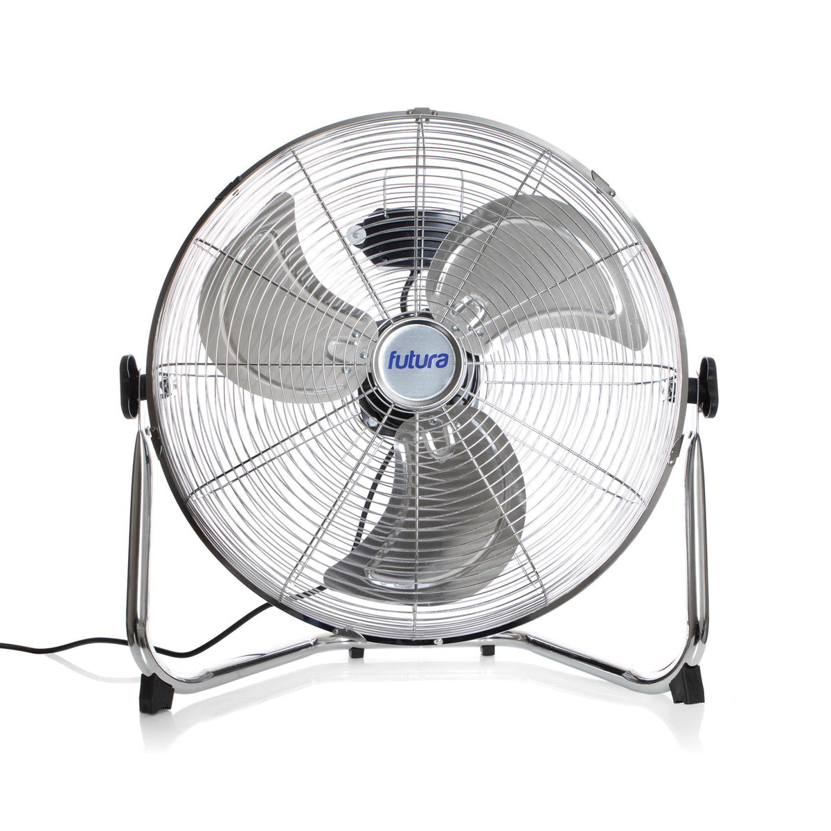 Floor Fan High Velocity Portable Chrome Fan Adjustable 3 Speed Standing Industrial Large Cooling Metal Gym Fan | 14" | Silver