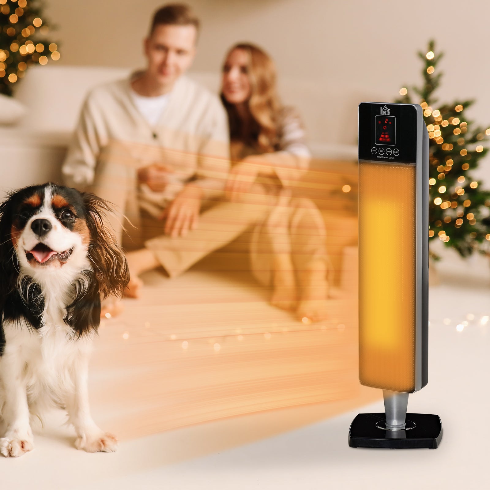 Ceramic Tower Heater With Remote Control 8h Timer