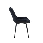 Seattle Dining Table With 4 Erica Velvet Chairs | Black