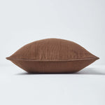 Cotton Rajput Ribbed Cushion Cover | 45cm x 45cm | Chocolate