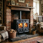 10kw Cast Iron Wood Burning Stove Multi-fuel Fireplace Ja006 Defra Approved