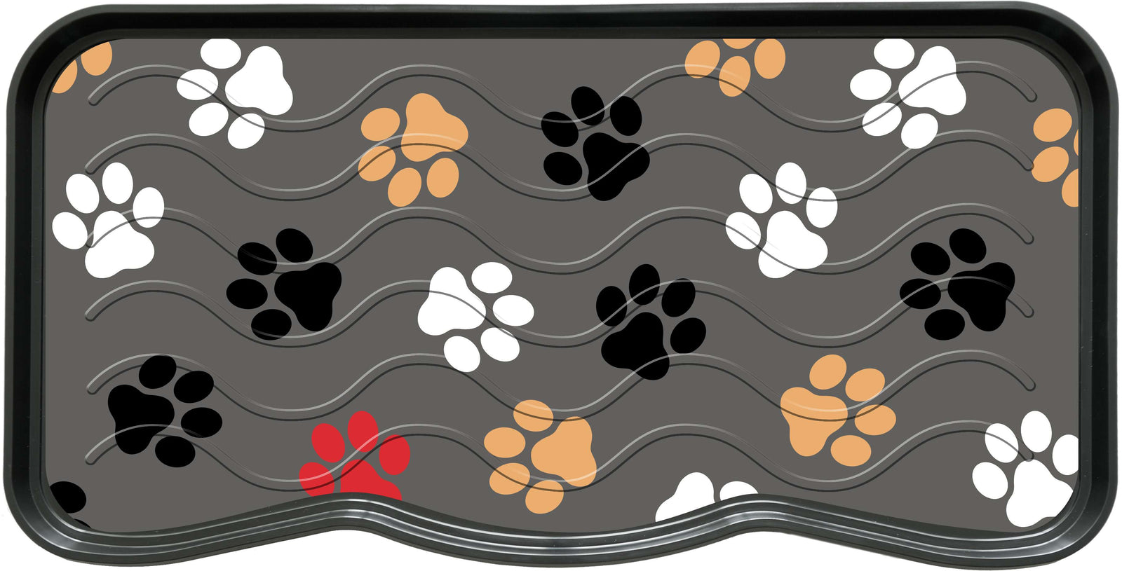 Boot Tray For Shoes And Boots - Printed Paws Design
