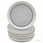 Reactive Ash Blue Glaze Dinnerware Dessert Plate Set 19.8cm | Set of 4 | Blue
