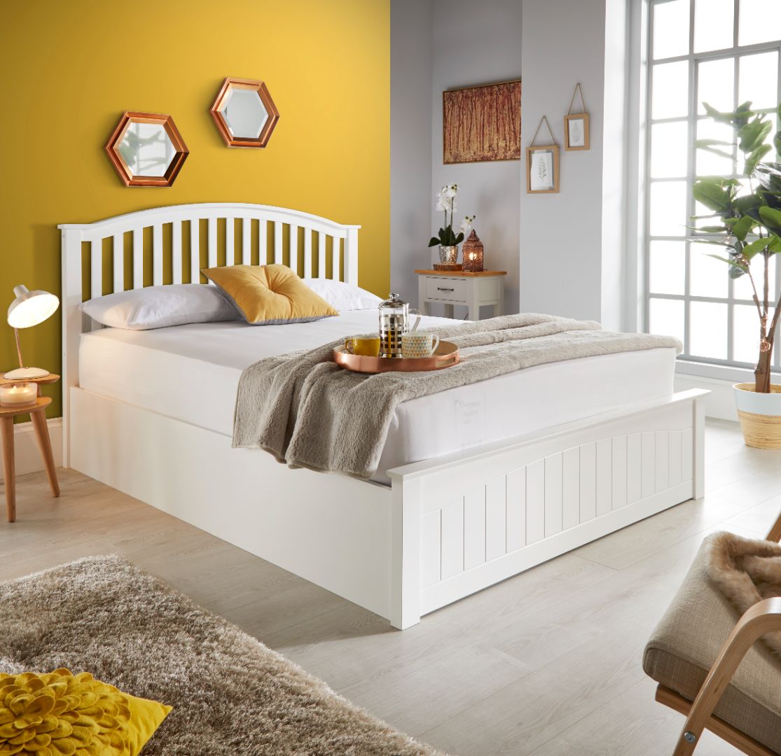 Grayson Wooden Ottoman Bed | King | White