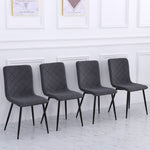 Breeins Set Of 4 Velvet Upholstered Dining Chairs