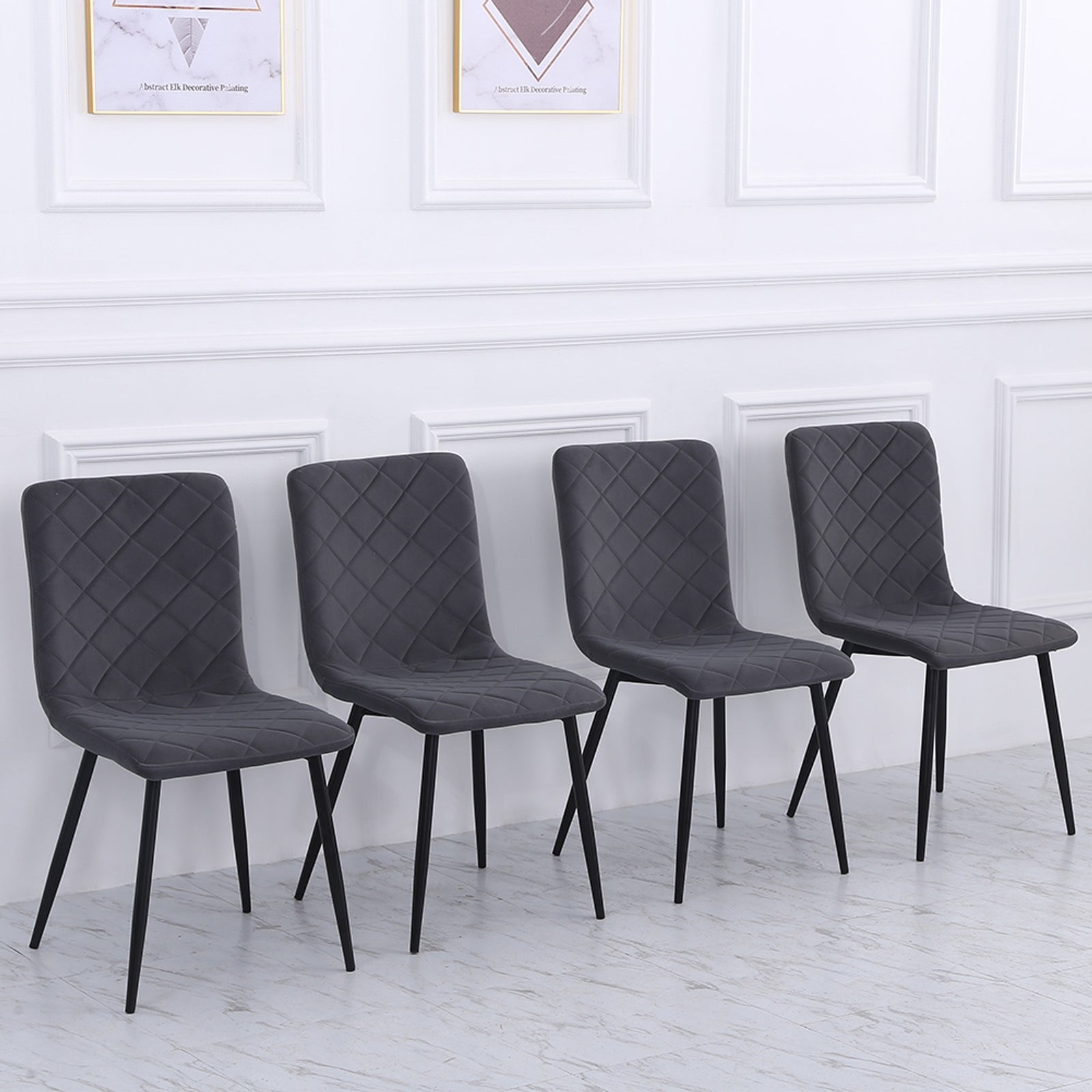 Breeins Set Of 4 Velvet Upholstered Dining Chairs