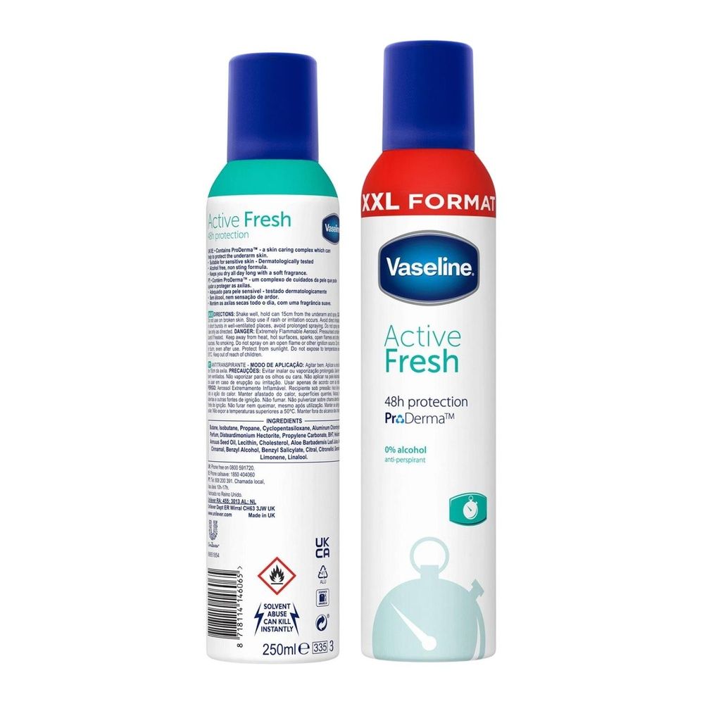 Proderma Anti Perspirant Deodorant For Women, Active Fresh, 6x250ml