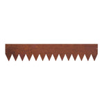 Metal Garden Border Edging 1m Saw Tooth Spikes | Set-of-5 | Rust