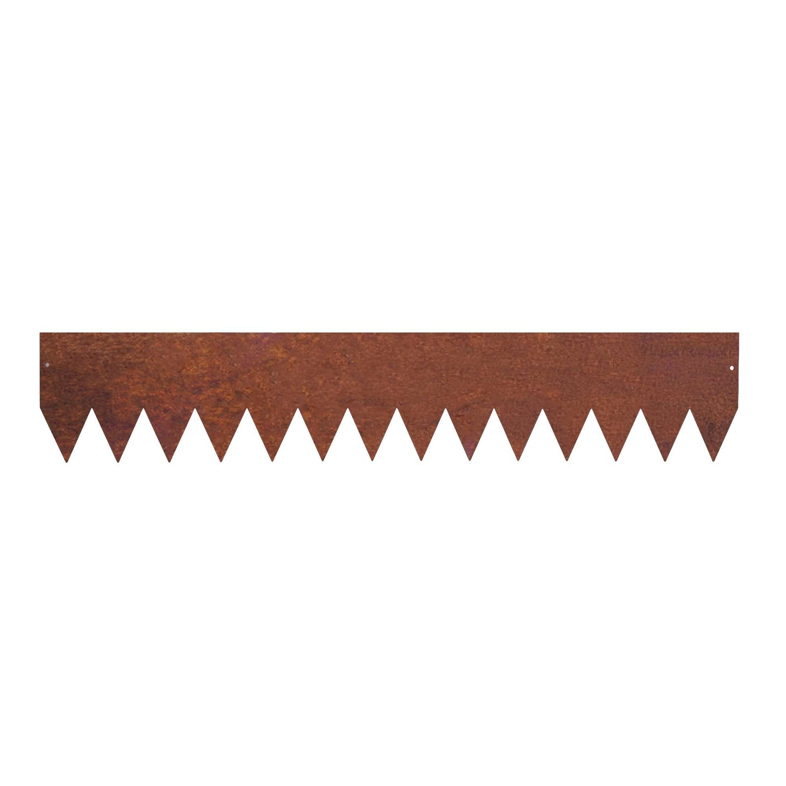 Metal Garden Border Edging 1m Saw Tooth Spikes | Set-of-5 | Rust