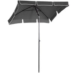 Aluminium Sun Umbrella 2x1.3m Parasol | Gray