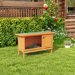 Rabbit Hutch Bunny Cage Guinea Pig Elevated House Wood Outdoor Garden