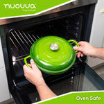 Shallow Cast Iron Casserole With Lid - 2.3-quart (26 Cm) | Green